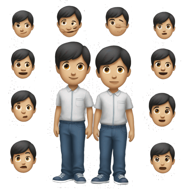 niño de 12 años chino con cachetes emoji