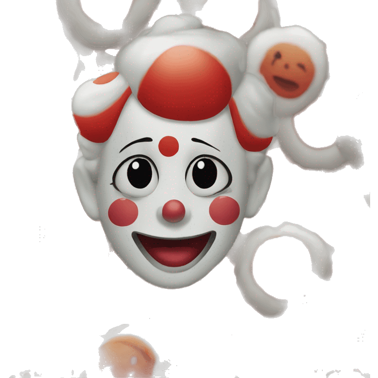 Clown smiling and crying emoji