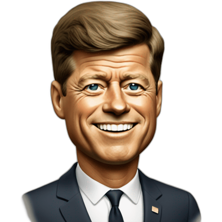 John F kennedy caricature emoji