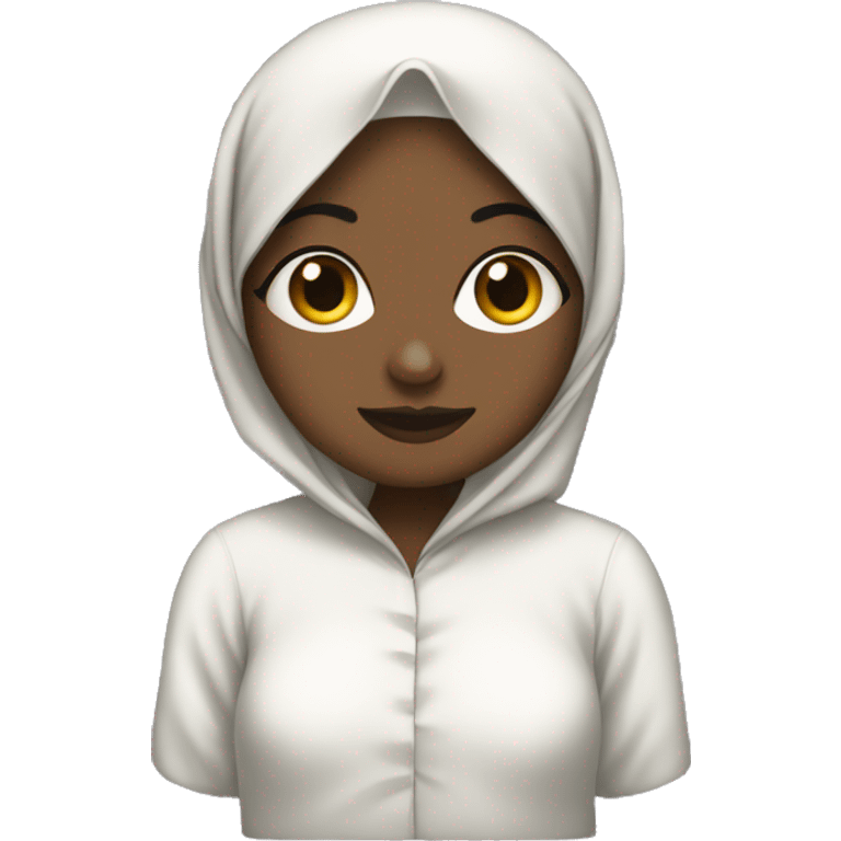 Black hijabi in pyjamas emoji