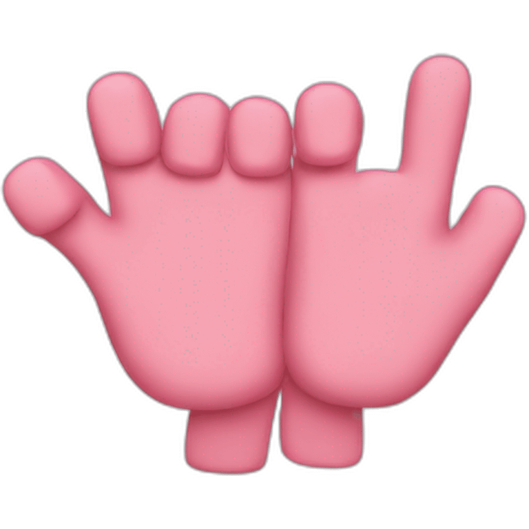 three pink thumbs emoji