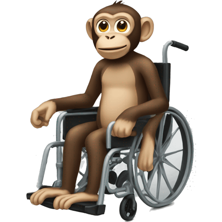 Monkey wheelchair emoji