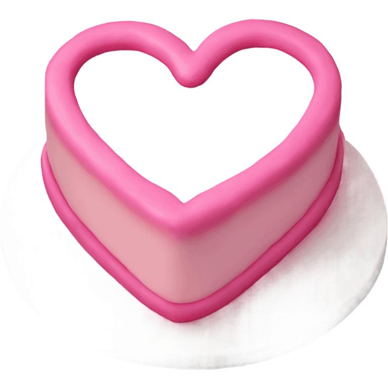 Pink heart cake emoji