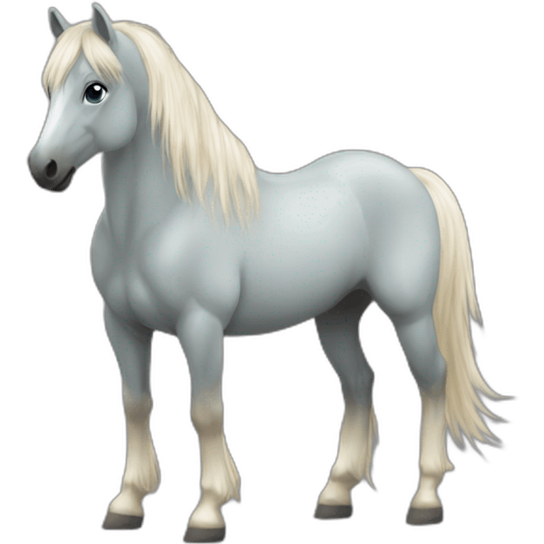 poney fjord coupe iroquoise emoji