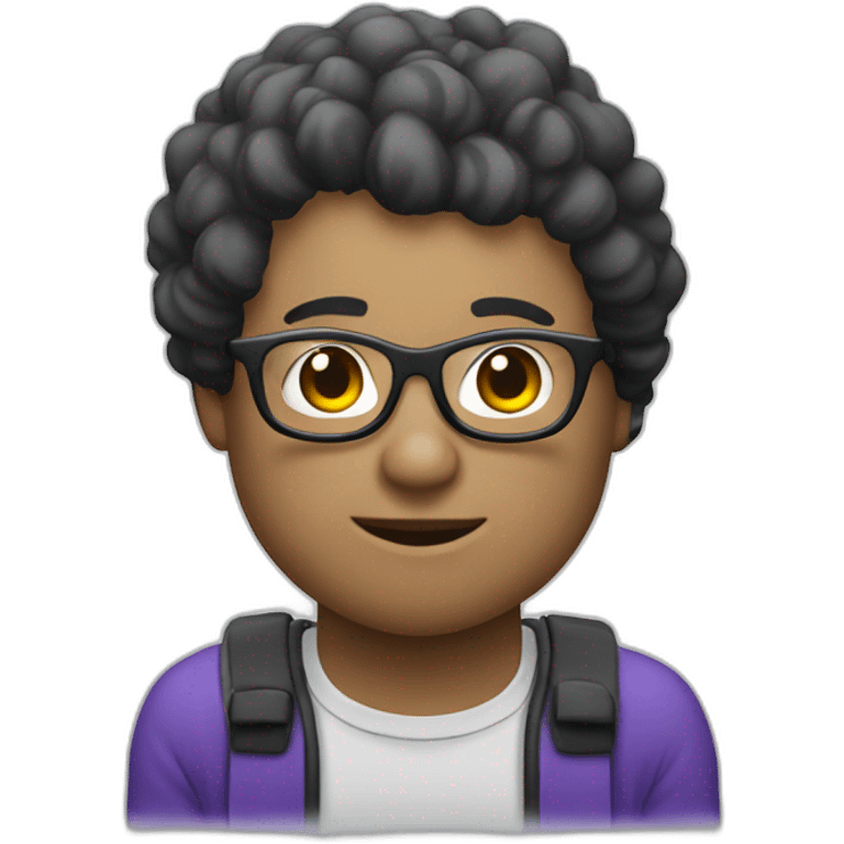 White Nerd designer using Microsoft Teams emoji