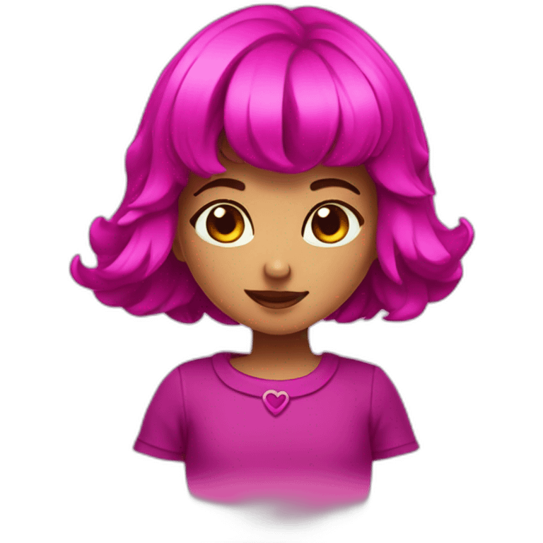 Coeur magenta adorable emoji