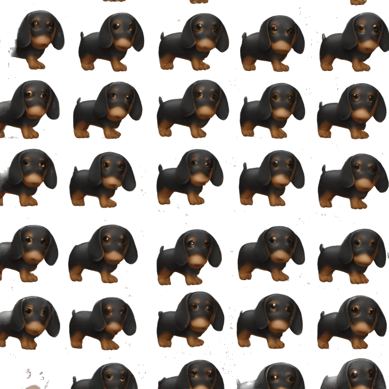 Black/Brown Dachhund on the Back emoji