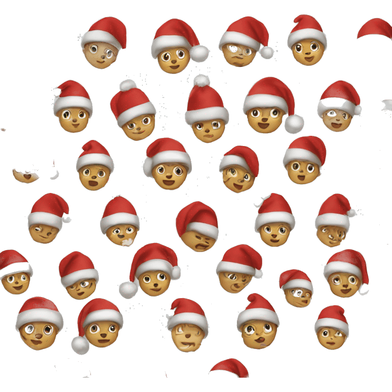 Infant Baby wearing Santa hat emoji