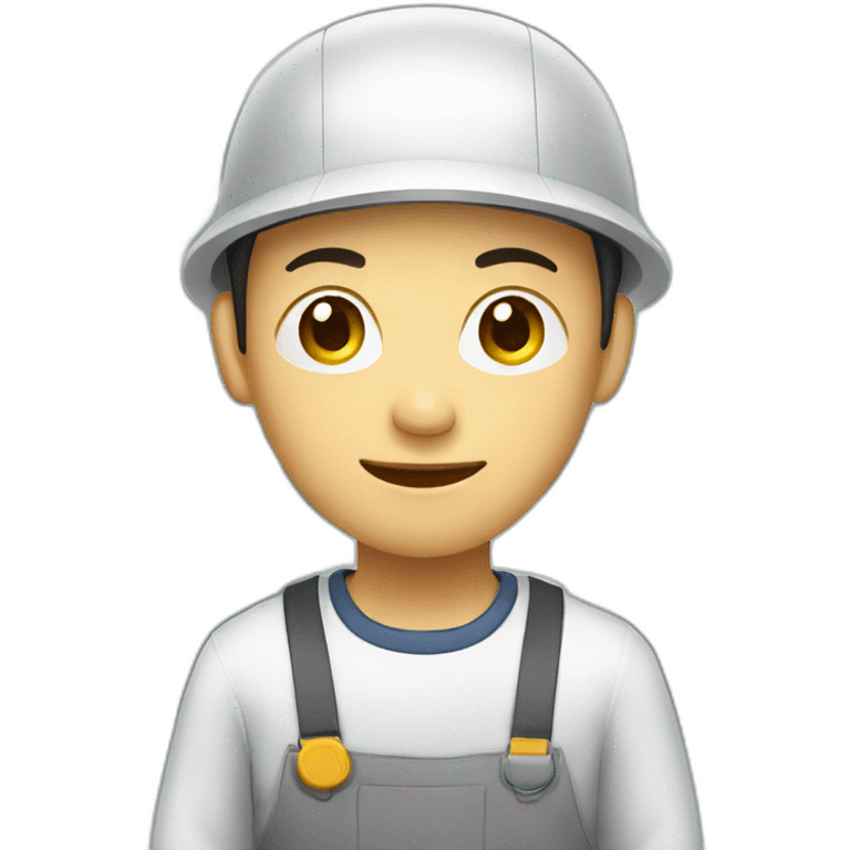 Chinese man in a factory emoji