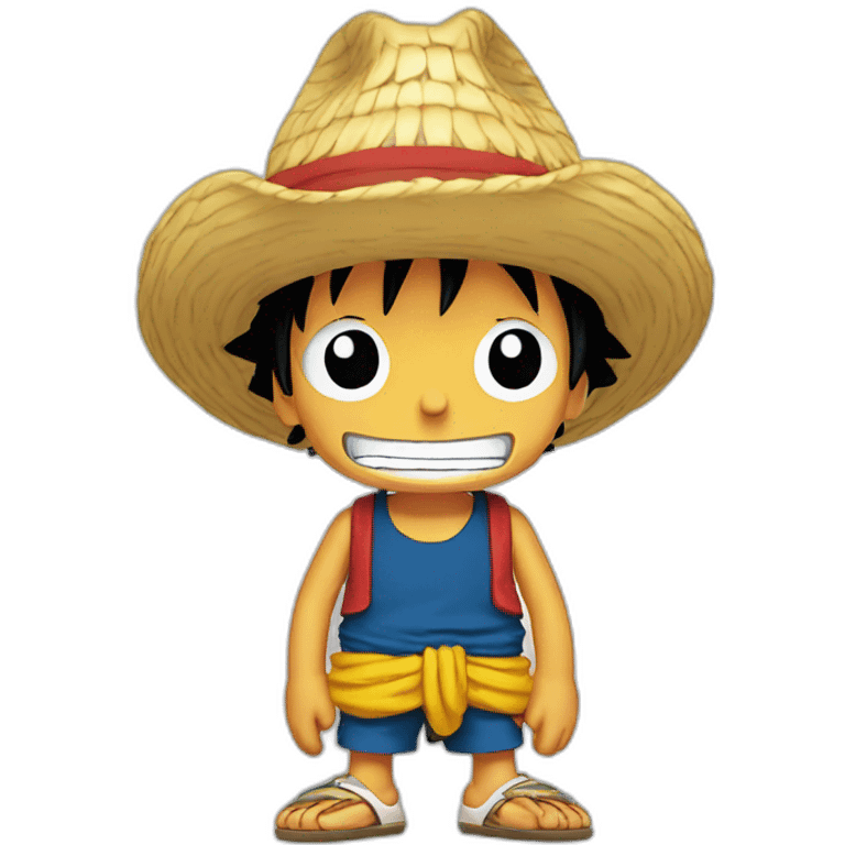 Luffy in The Simpson emoji