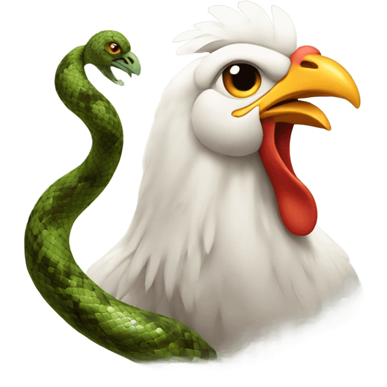 Chicken combined with a snake emoji