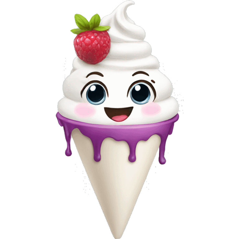 Frozen yogurt emoji