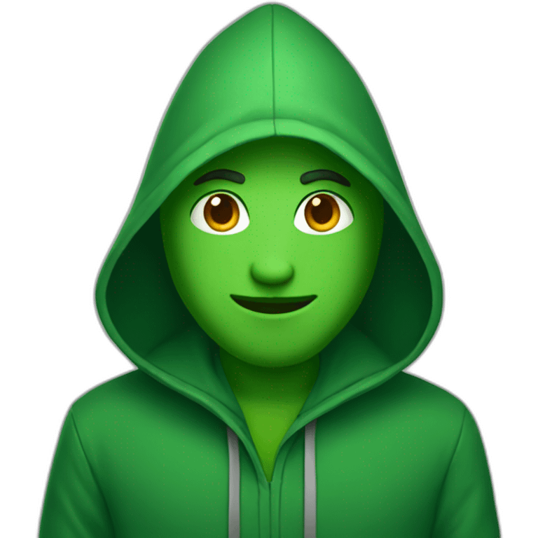 Green hooded male emoji