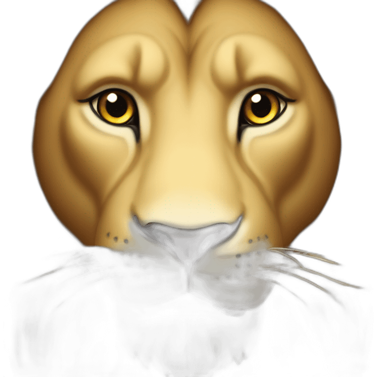 Lion sur dinosaure emoji