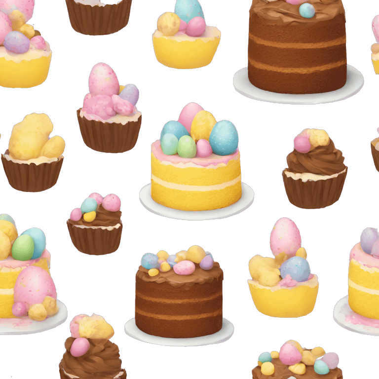 cake, Easter emoji