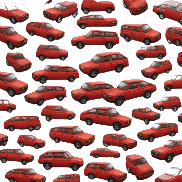 Red cars Lada VAZ 2108 emoji