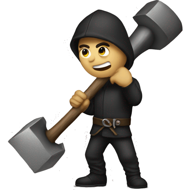 theif holding hammer emoji