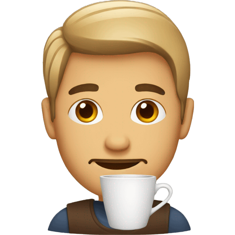 Man with coffee emoji