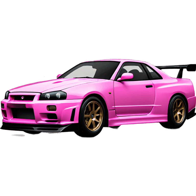 pink nissan skyline gtr 34 emoji