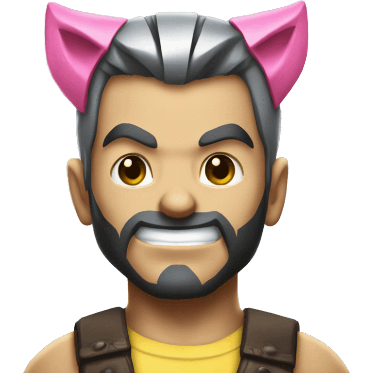 Wolverine X Men with a pink Bow on head emoji