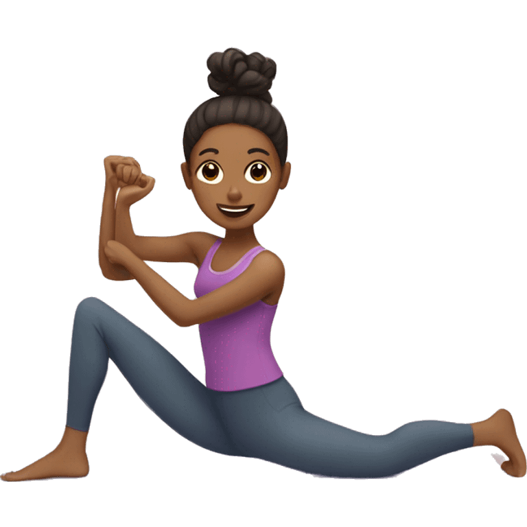 Girl doing pilates  emoji