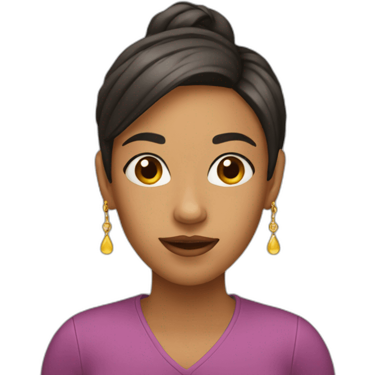 female with earings emoji