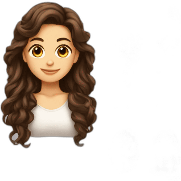 fille-couette-brune-cheveux-boucles emoji