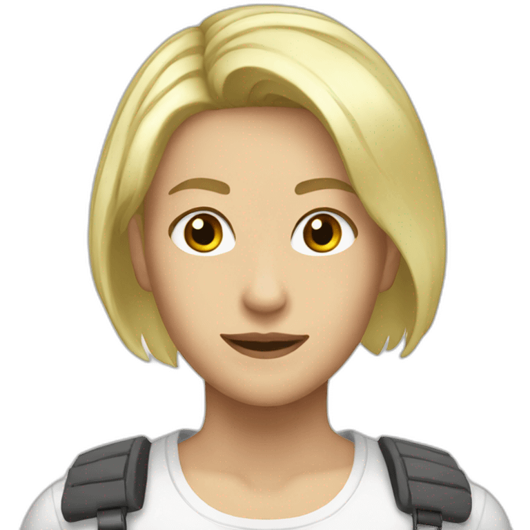 Survivaltrainer blonde short Hair White color person emoji