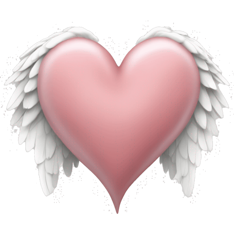 Heart rose with white wings  emoji