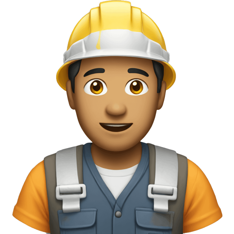 Construction worker with Asian ethnicity  emoji