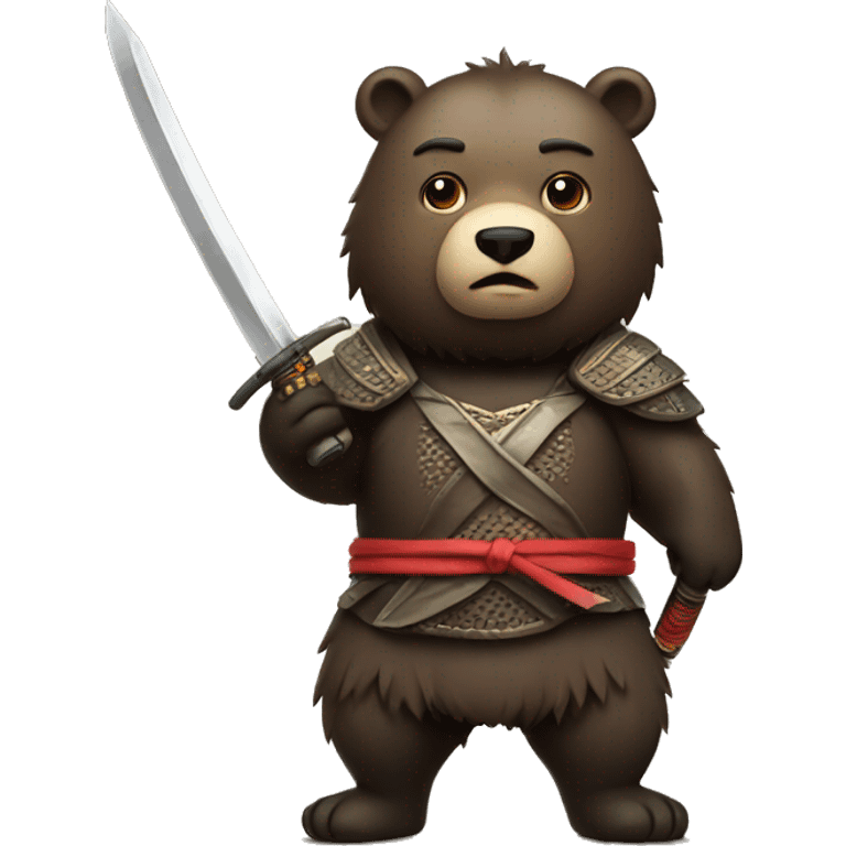 bear with katana emoji