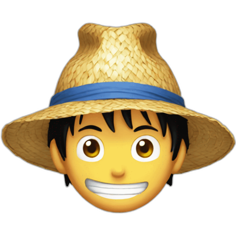 Luffy with straw hat emoji