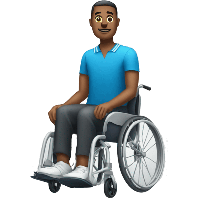 a man in a wheelchair holding a tennis racket emoji