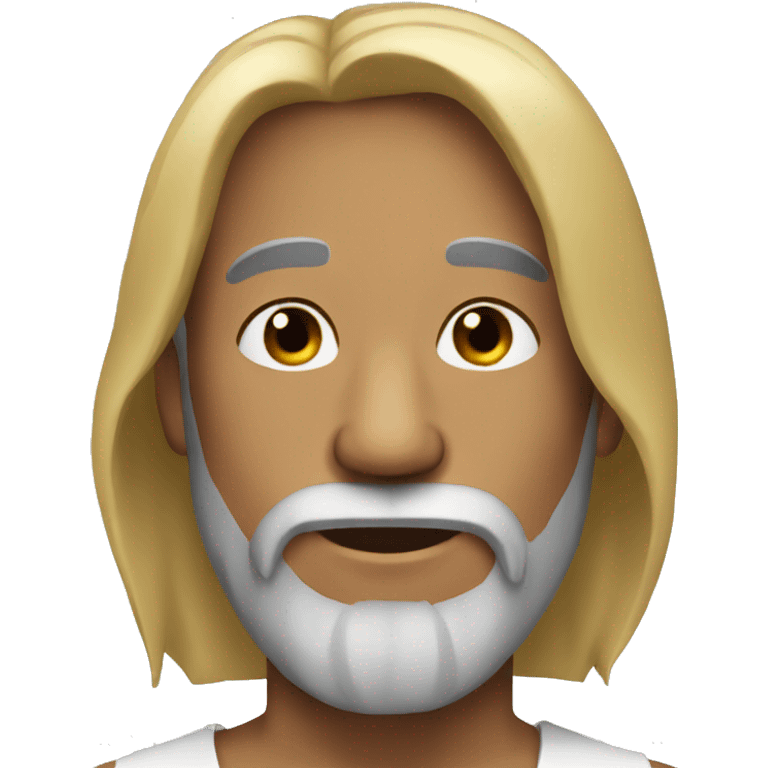 man long hair beard emoji