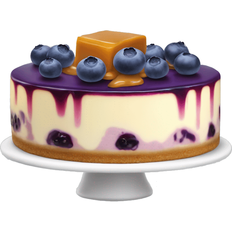 blueberry cheesecake with caramel  emoji