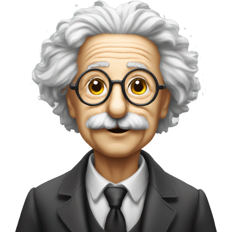 albert einstein with stars eyes glasses emoji