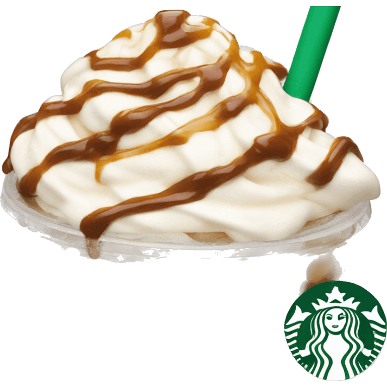 starbucks frappe with caramel drizzle   emoji