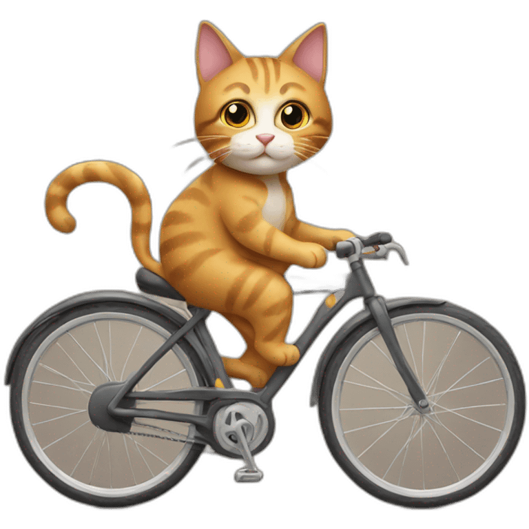 Cat on bike emoji