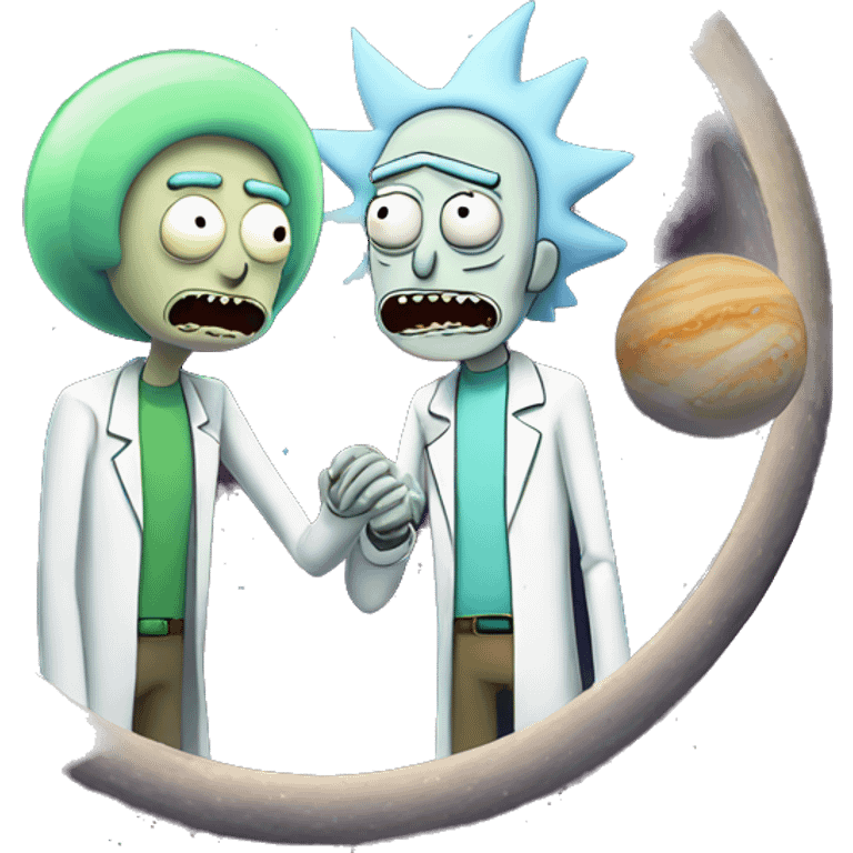 Rick and Morty in space  emoji