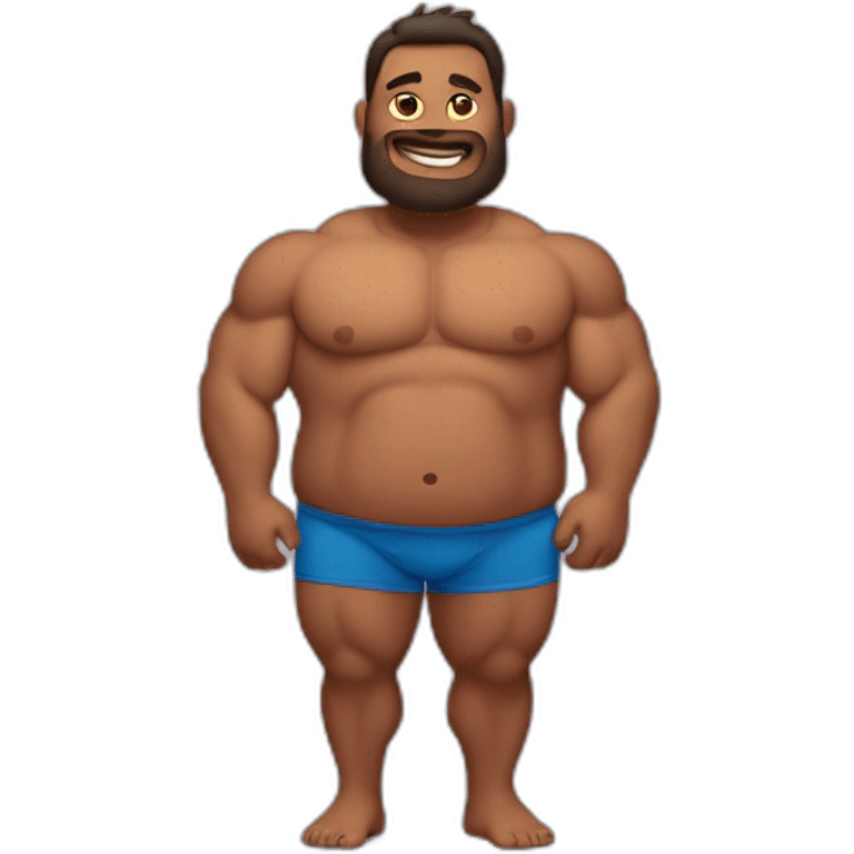 muscular man with fat belly emoji