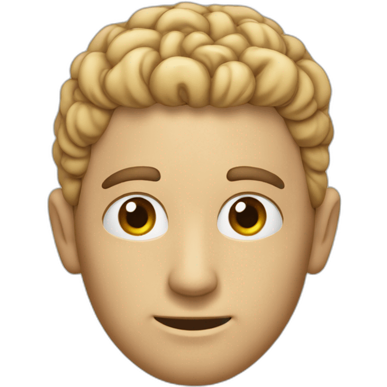 Hombre con cabeza de cerebro emoji