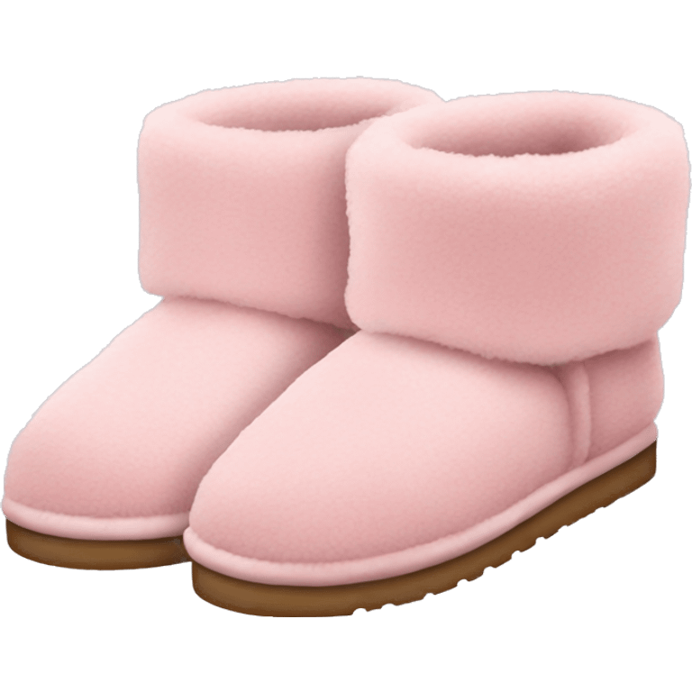 fuzzy slippers uggs light pink emoji