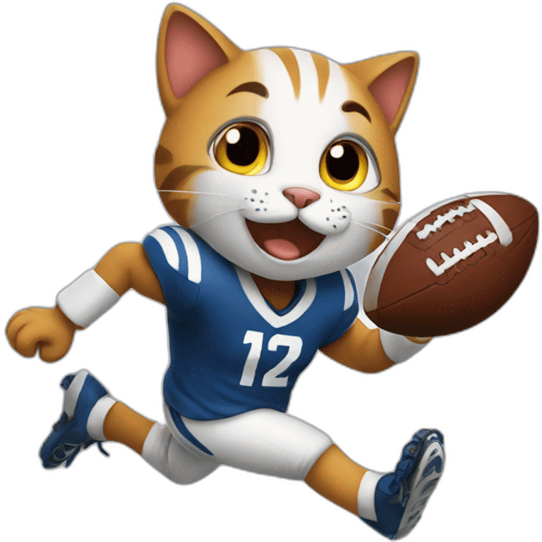 cat playing football emoji