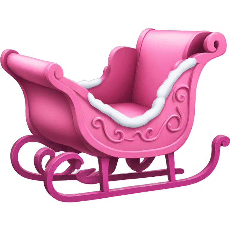 Pink Christmas sleigh  emoji