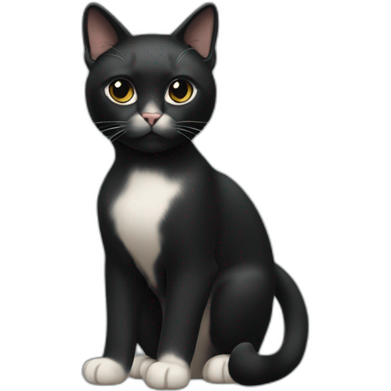 Chanel black colour cat emoji