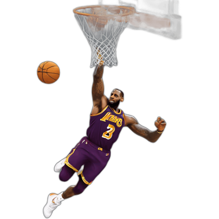 LeBron James qui dunk emoji