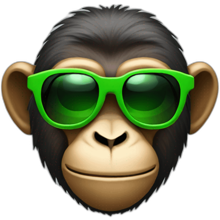 A monkey with green sunglasses  emoji