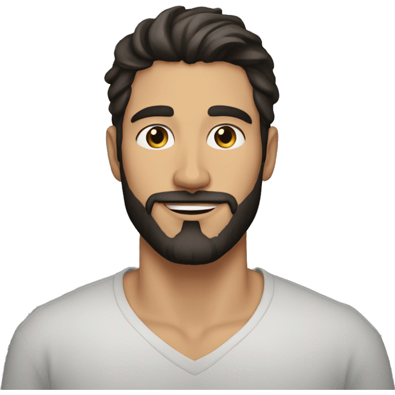 dark hair and beard (white man) handsome 30 year old emoji