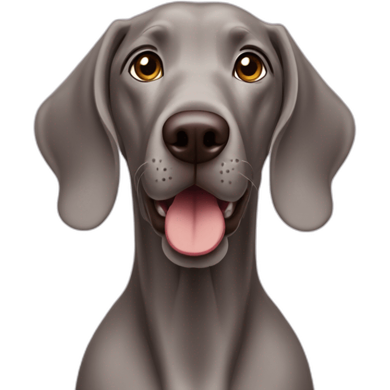 weimaraner surprising face emoji