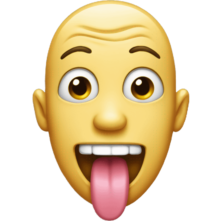 Emoji face sticking tongue out mockingly emoji